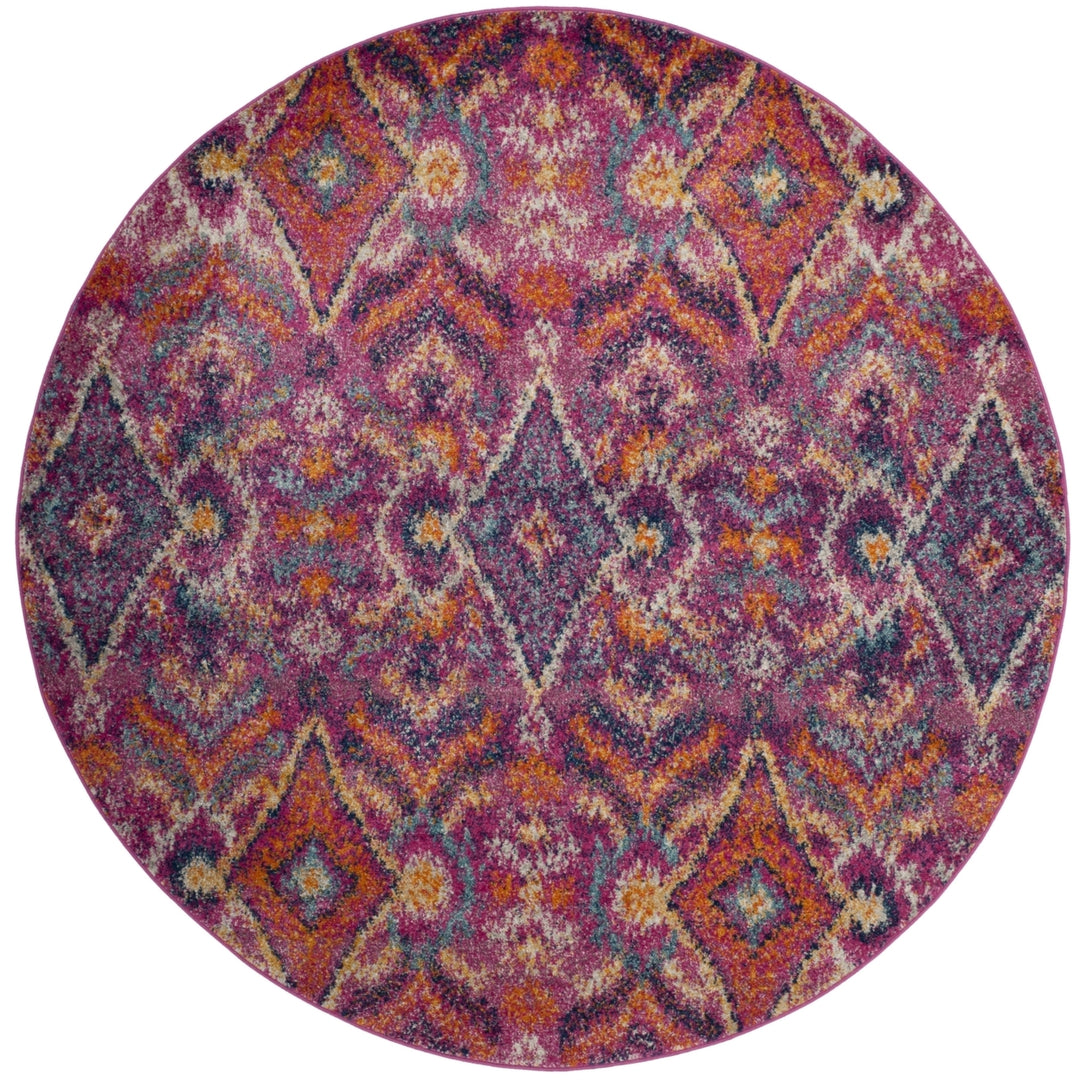 SAFAVIEH Madison Collection MAD610M Fuchsia / Multi Rug Image 6