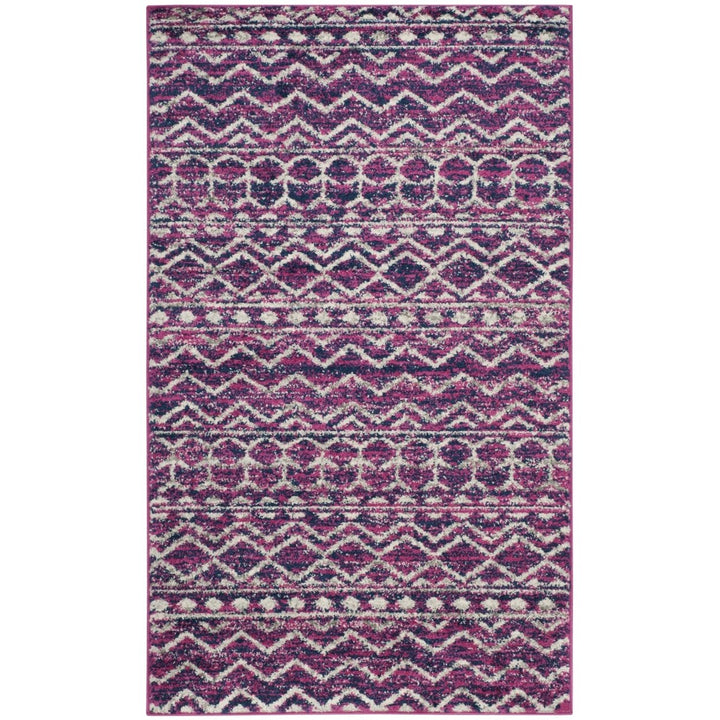 SAFAVIEH Madison Collection MAD606M Fuchsia / Navy Rug Image 1