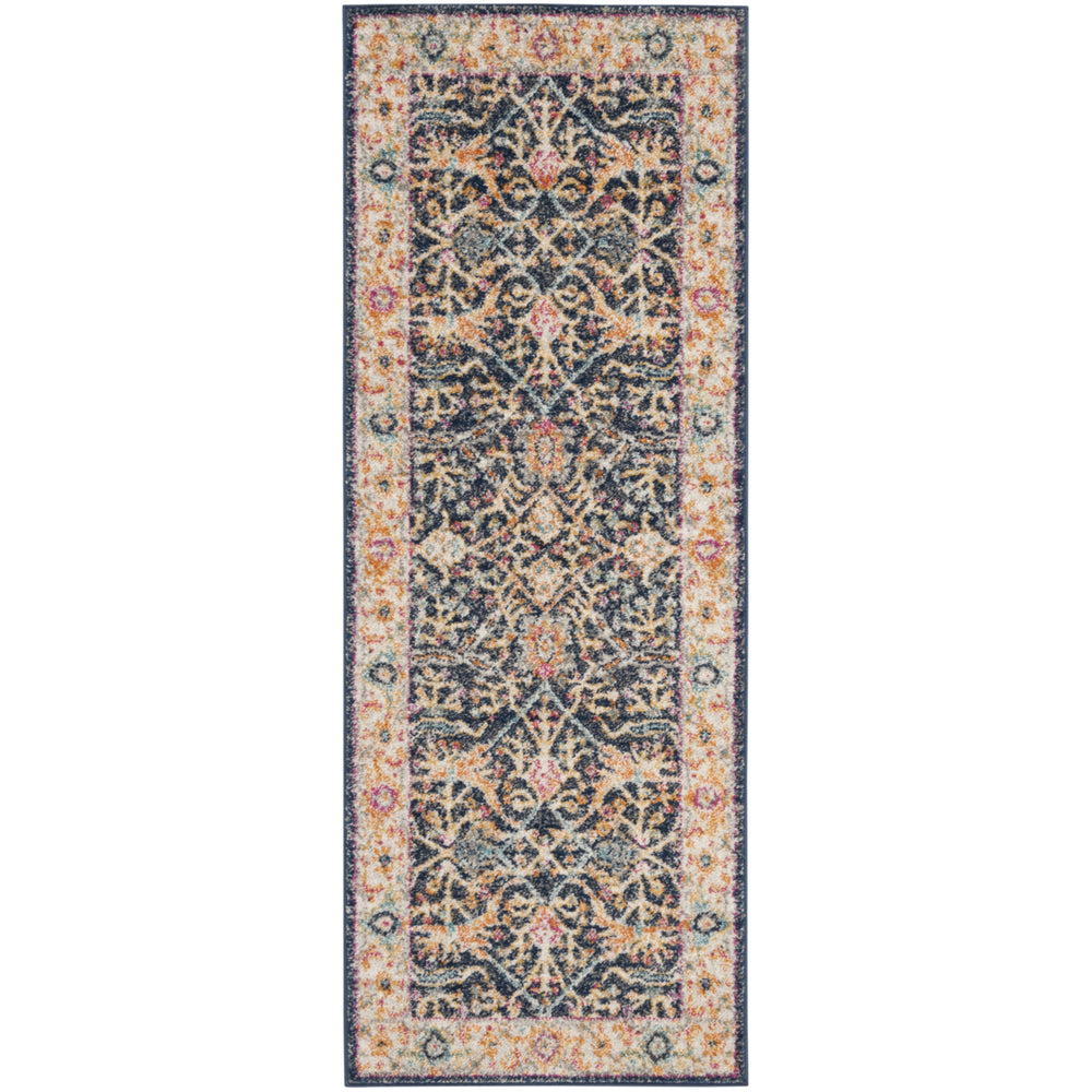 SAFAVIEH Madison Collection MAD612D Navy / Creme Rug Image 2