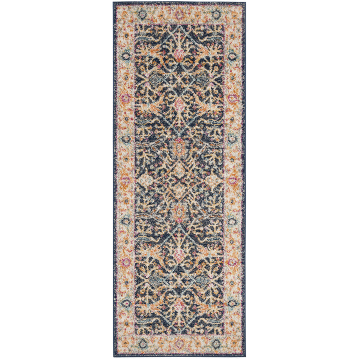 SAFAVIEH Madison Collection MAD612D Navy / Creme Rug Image 2