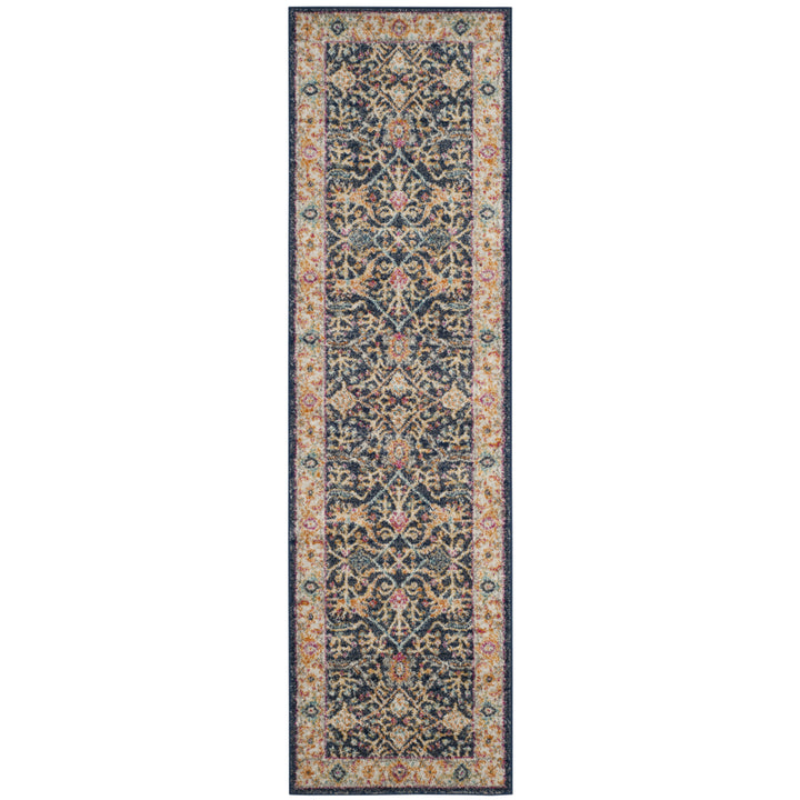 SAFAVIEH Madison Collection MAD612D Navy / Creme Rug Image 3