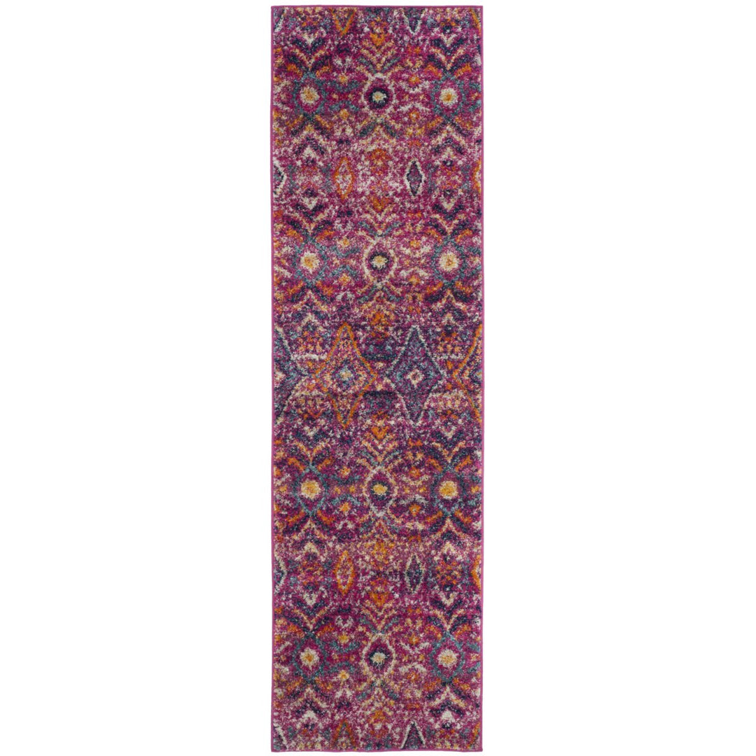 SAFAVIEH Madison Collection MAD610M Fuchsia / Multi Rug Image 1