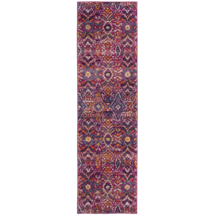 SAFAVIEH Madison Collection MAD610M Fuchsia / Multi Rug Image 1