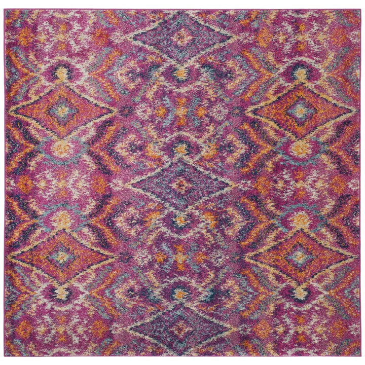 SAFAVIEH Madison Collection MAD610M Fuchsia / Multi Rug Image 7