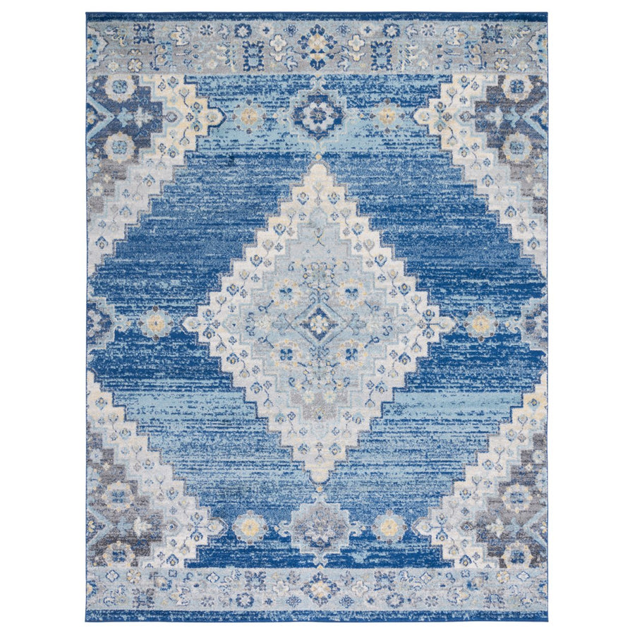 SAFAVIEH Madison Collection MAD615N Navy / Creme Rug Image 1