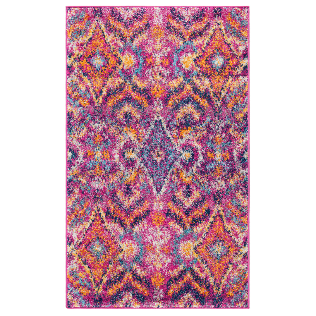 SAFAVIEH Madison Collection MAD610M Fuchsia / Multi Rug Image 3