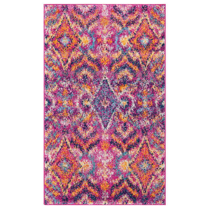 SAFAVIEH Madison Collection MAD610M Fuchsia / Multi Rug Image 1