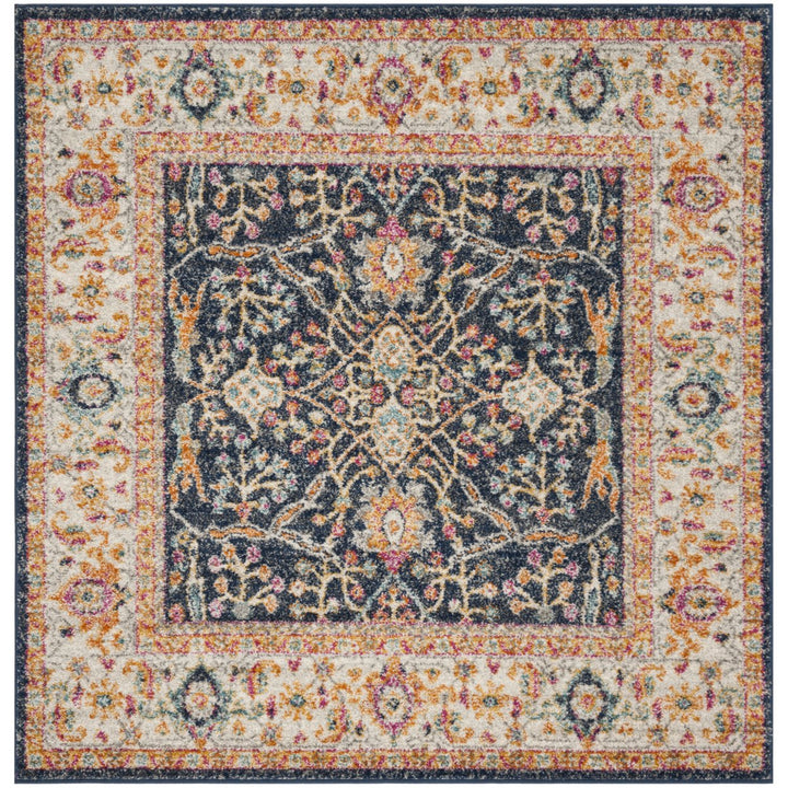 SAFAVIEH Madison Collection MAD612D Navy / Creme Rug Image 1