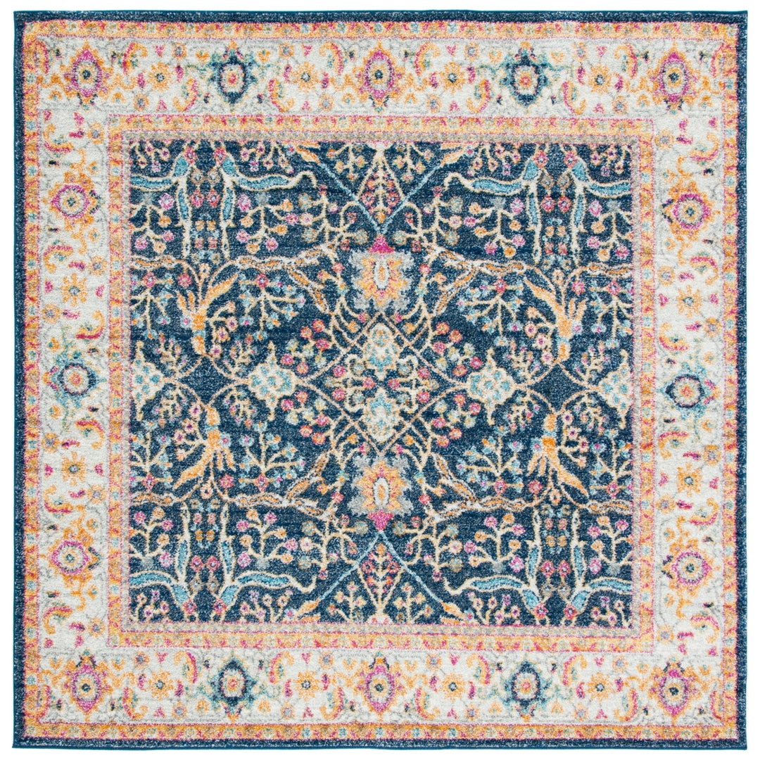 SAFAVIEH Madison Collection MAD612D Navy / Creme Rug Image 9