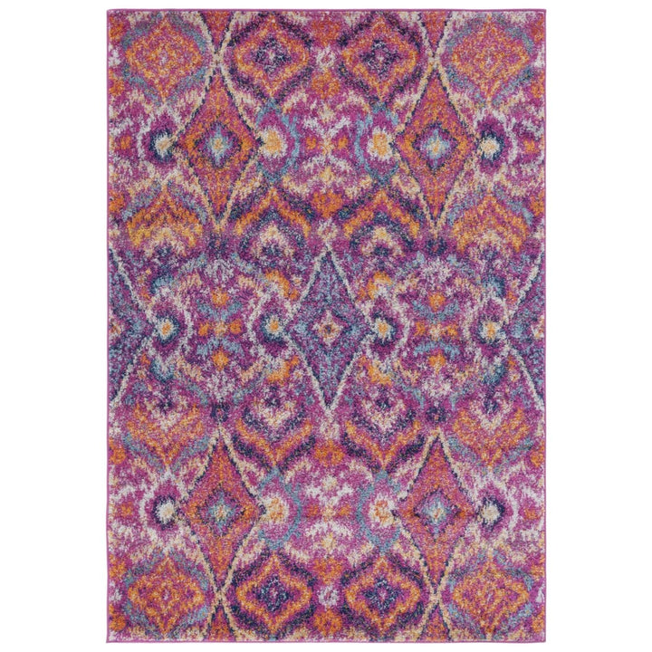 SAFAVIEH Madison Collection MAD610M Fuchsia / Multi Rug Image 4