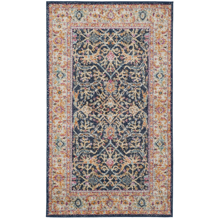 SAFAVIEH Madison Collection MAD612D Navy / Creme Rug Image 10