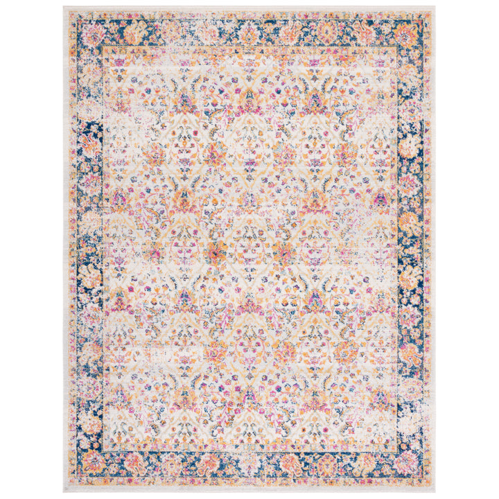 SAFAVIEH Madison Collection MAD609D Cream / Navy Rug Image 5