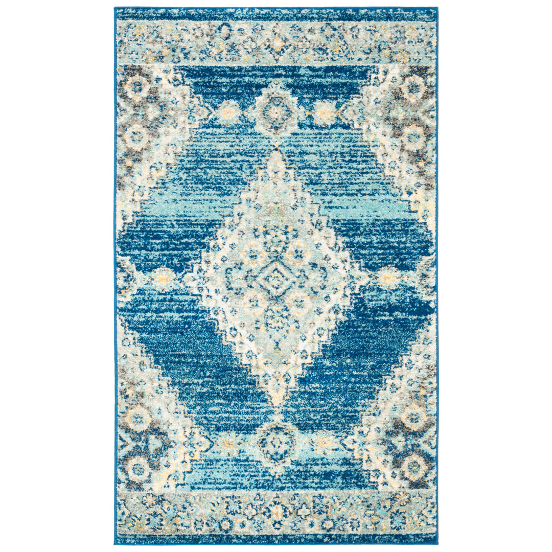 SAFAVIEH Madison Collection MAD615N Navy / Creme Rug Image 8