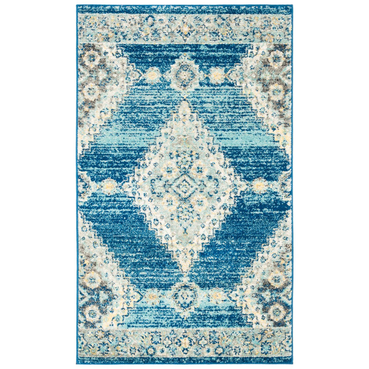 SAFAVIEH Madison Collection MAD615N Navy / Creme Rug Image 1