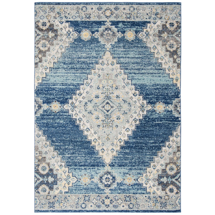 SAFAVIEH Madison Collection MAD615N Navy / Creme Rug Image 1