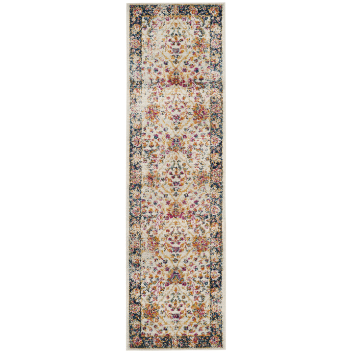 SAFAVIEH Madison Collection MAD609D Cream / Navy Rug Image 2