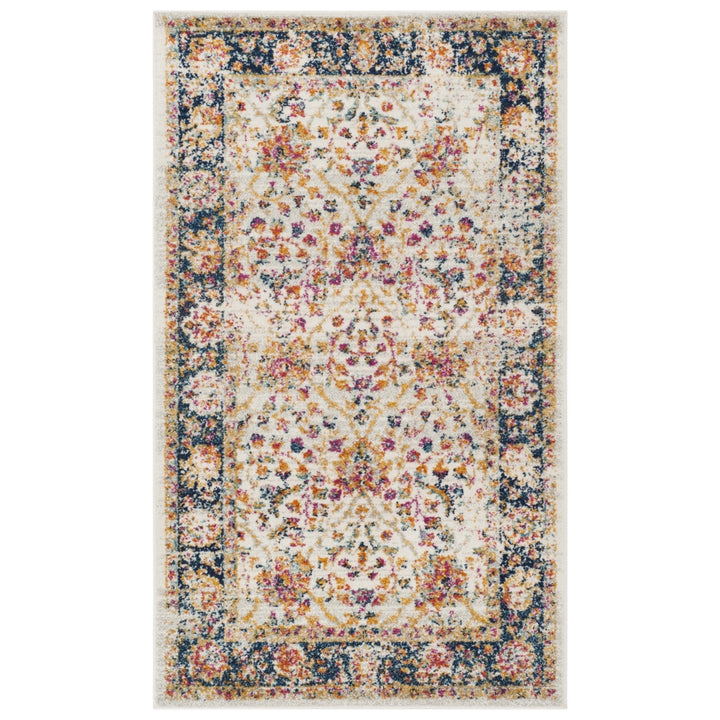 SAFAVIEH Madison Collection MAD609D Cream / Navy Rug Image 3