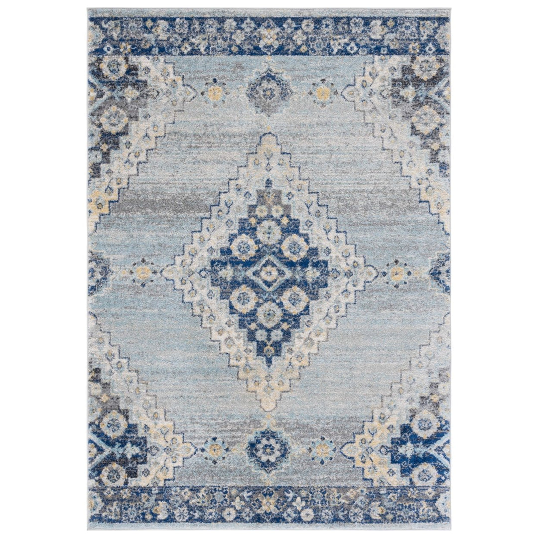 SAFAVIEH Madison Collection MAD615F Grey / Cream Rug Image 1