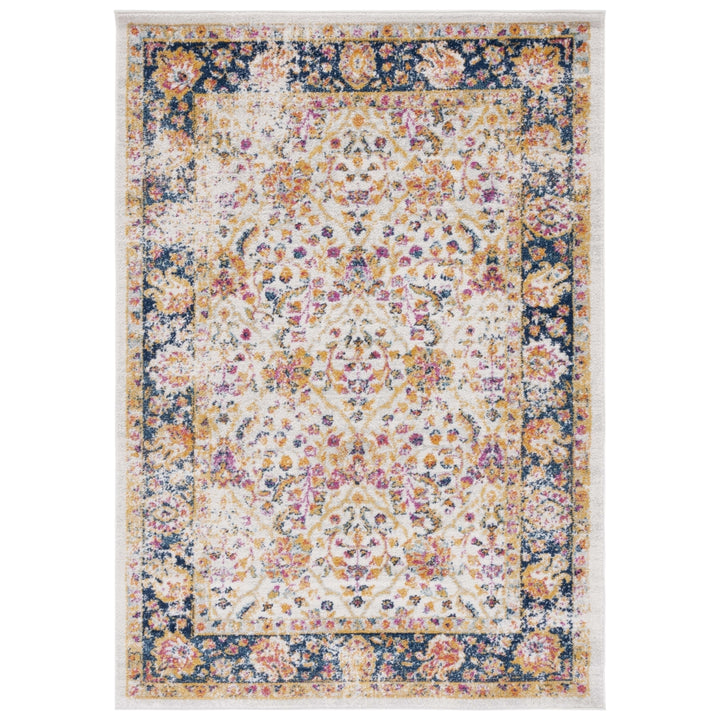 SAFAVIEH Madison Collection MAD609D Cream / Navy Rug Image 4