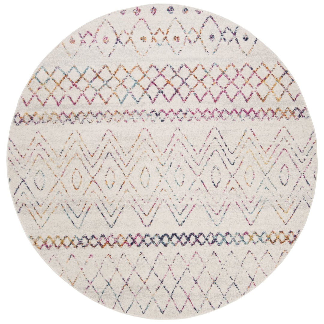 SAFAVIEH Madison Collection MAD798A Ivory / Fuchsia Rug Image 1