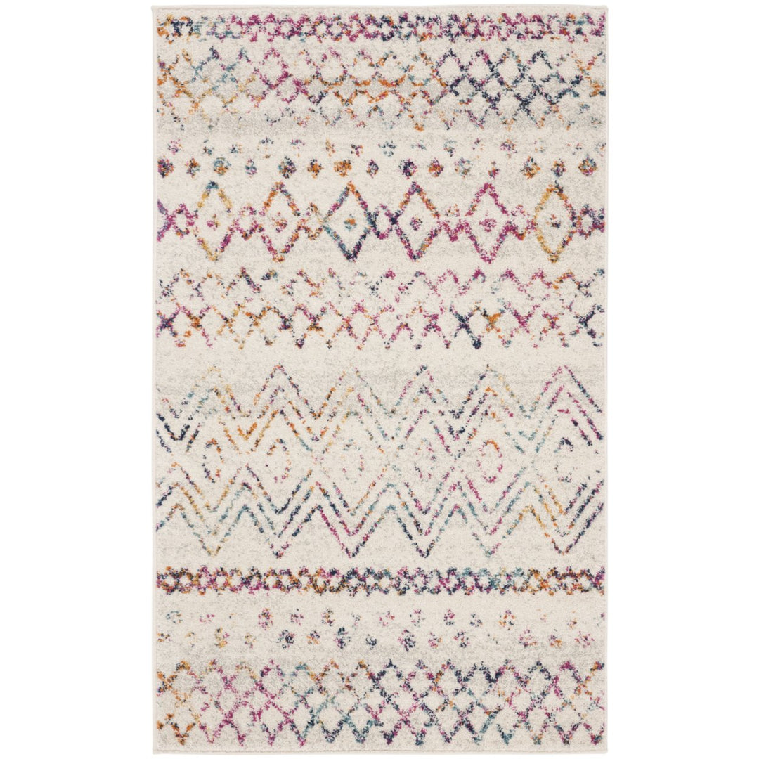 SAFAVIEH Madison Collection MAD798A Ivory / Fuchsia Rug Image 1