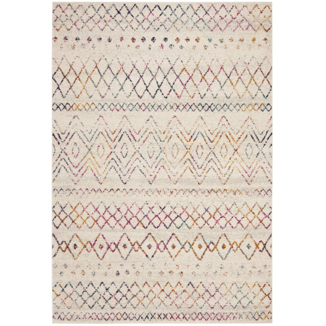 SAFAVIEH Madison Collection MAD798A Ivory / Fuchsia Rug Image 1