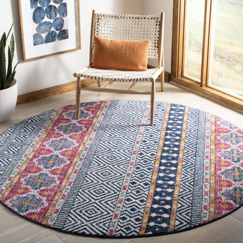 SAFAVIEH Madison Collection MAD797N Navy / Ivory Rug Image 2