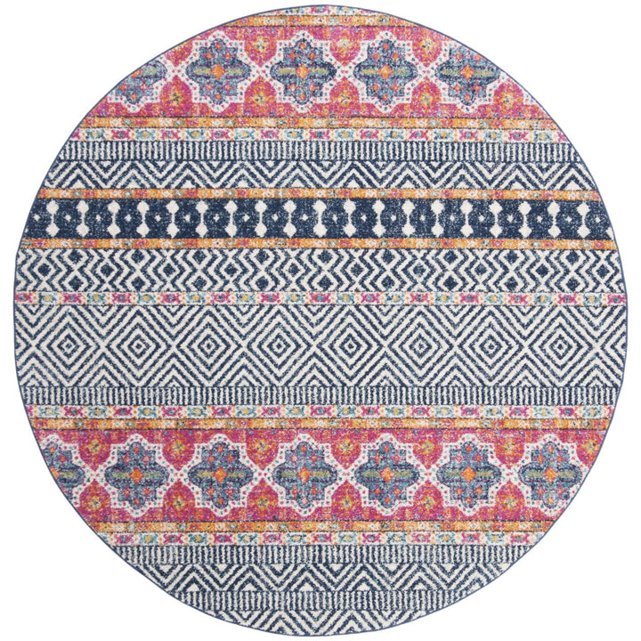 SAFAVIEH Madison Collection MAD797N Navy / Ivory Rug Image 4