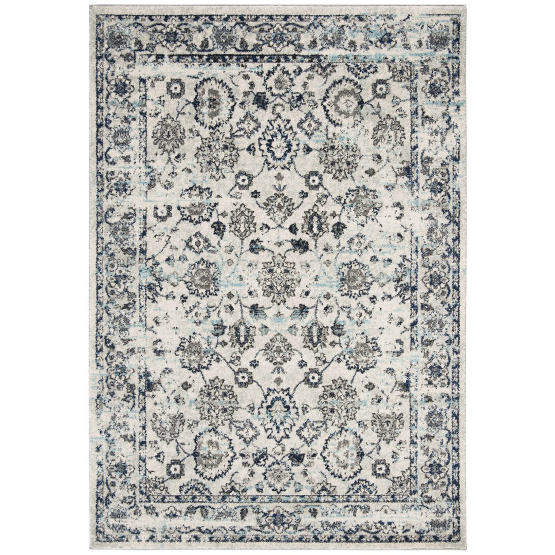 SAFAVIEH Madison Collection MAD923F Light Grey / Blue Rug Image 4