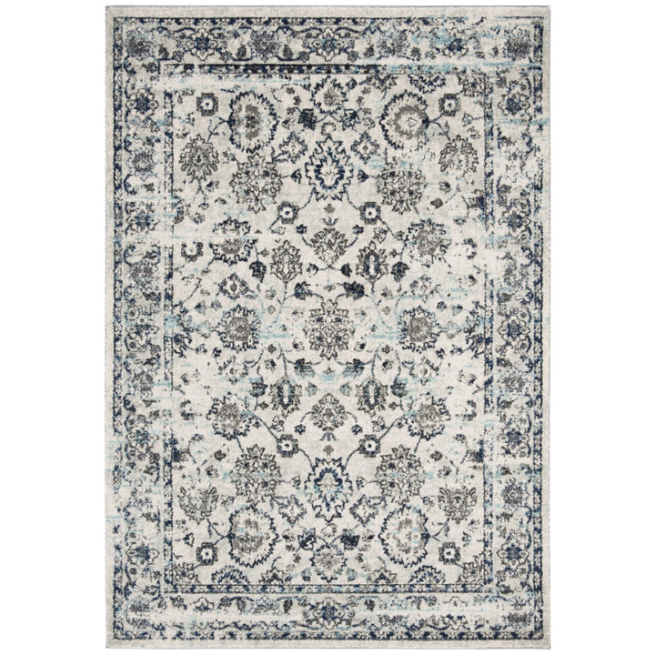 SAFAVIEH Madison Collection MAD923F Light Grey / Blue Rug Image 1