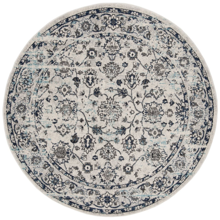 SAFAVIEH Madison Collection MAD923F Light Grey / Blue Rug Image 1