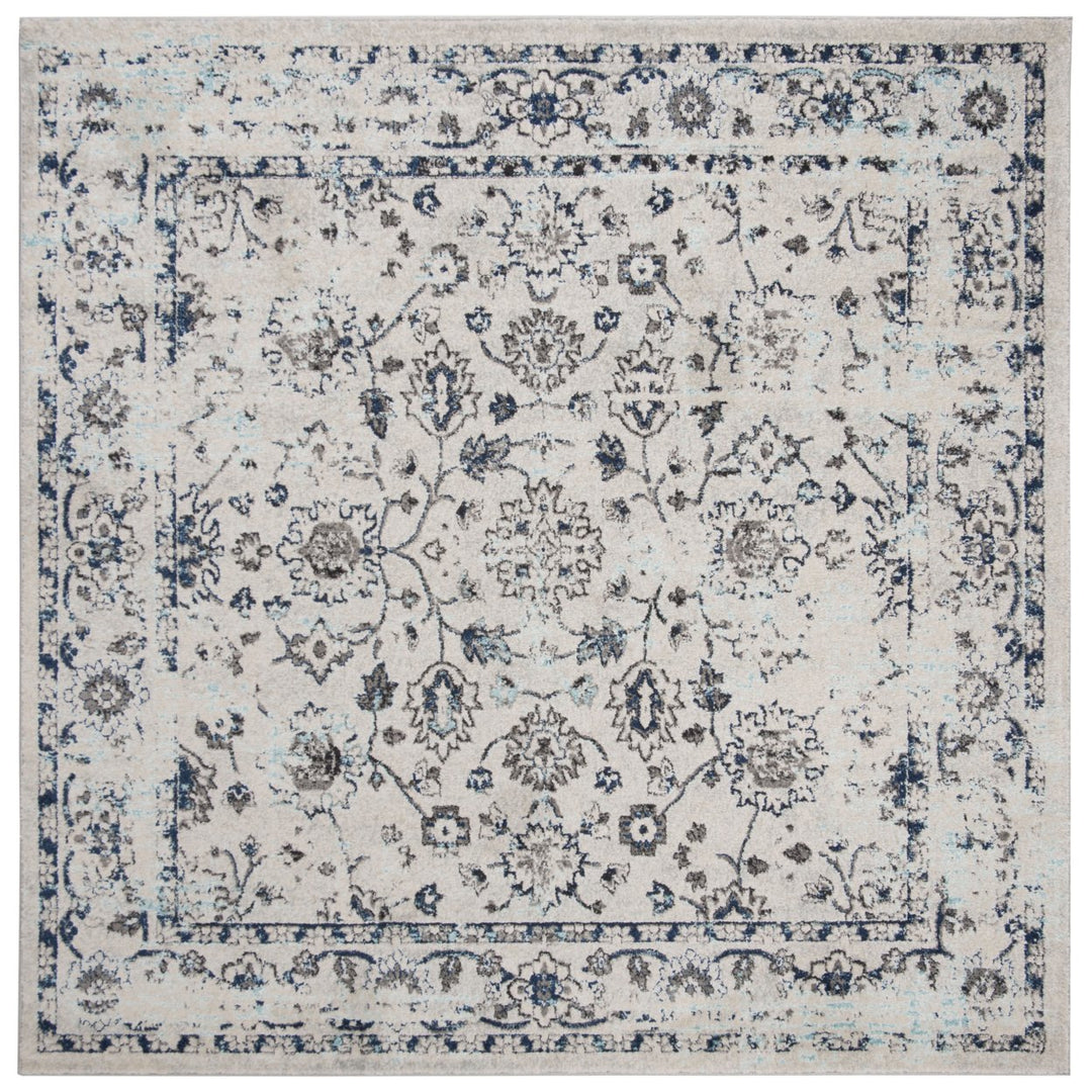 SAFAVIEH Madison Collection MAD923F Light Grey / Blue Rug Image 1