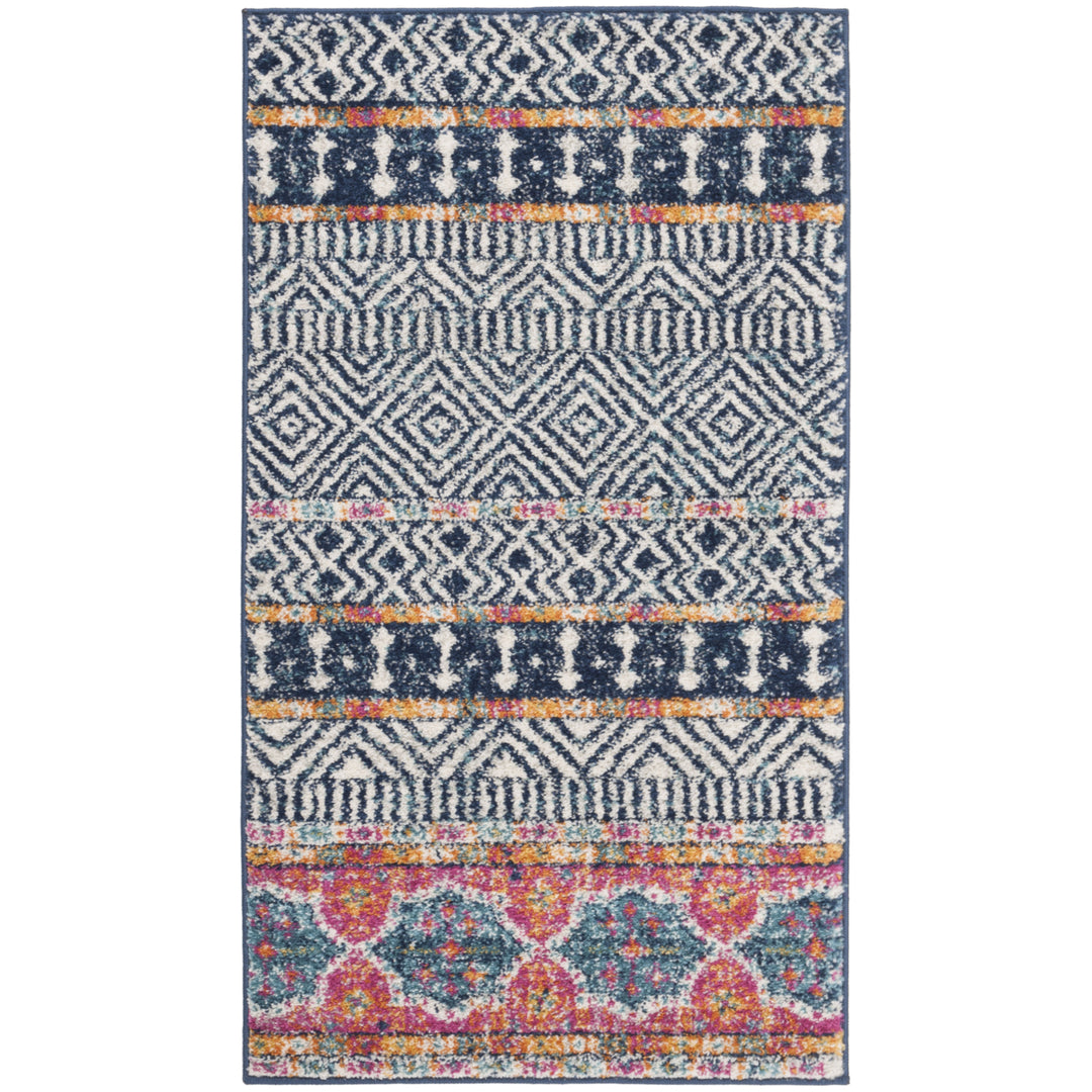 SAFAVIEH Madison Collection MAD797N Navy / Ivory Rug Image 8