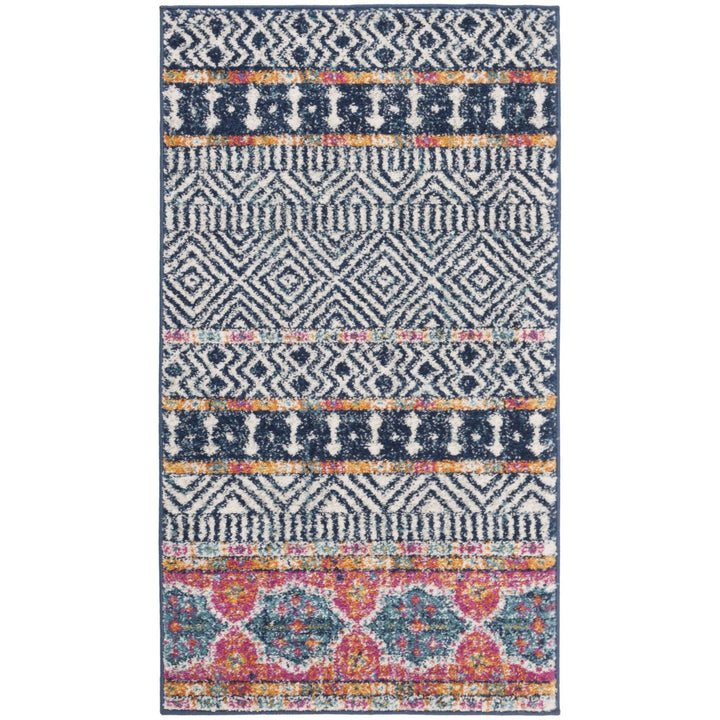 SAFAVIEH Madison Collection MAD797N Navy / Ivory Rug Image 1