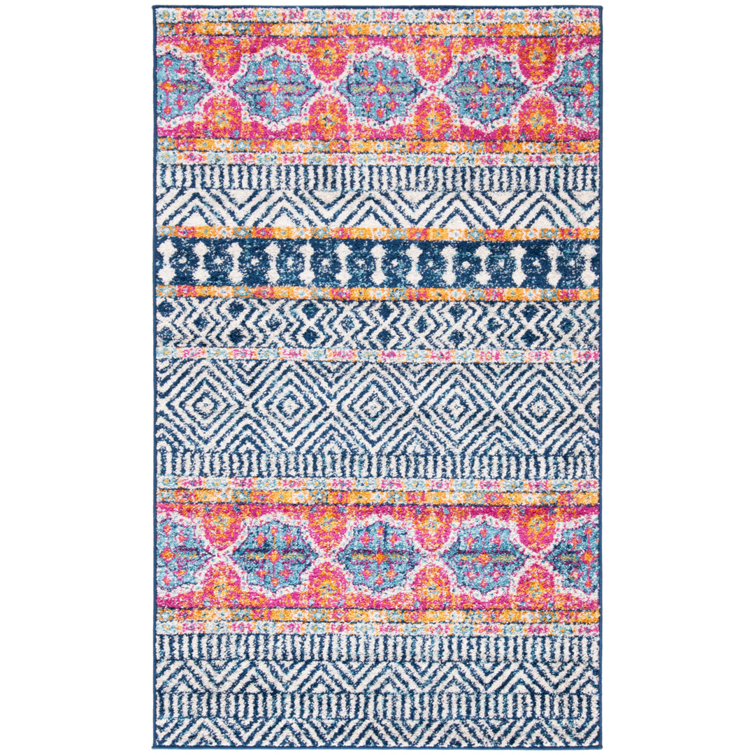 SAFAVIEH Madison Collection MAD797N Navy / Ivory Rug Image 9