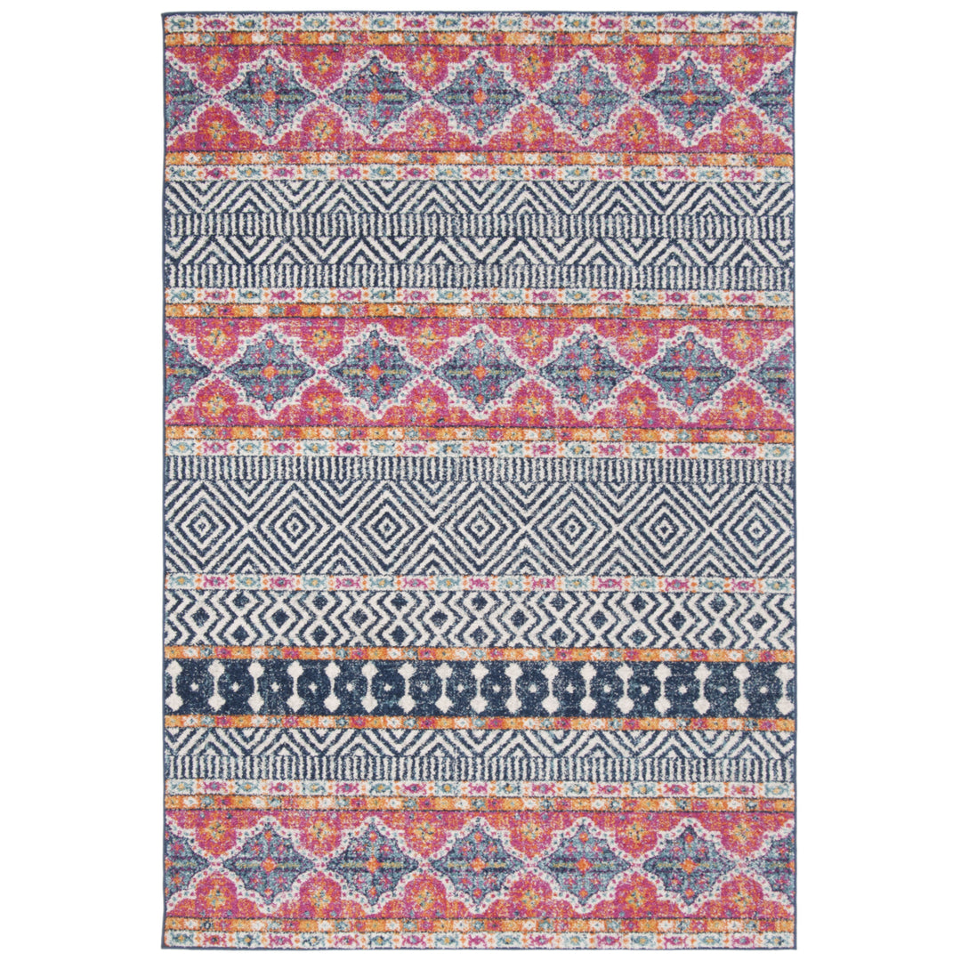 SAFAVIEH Madison Collection MAD797N Navy / Ivory Rug Image 10