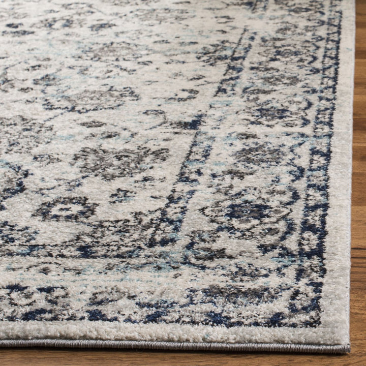 SAFAVIEH Madison Collection MAD923F Light Grey / Blue Rug Image 10