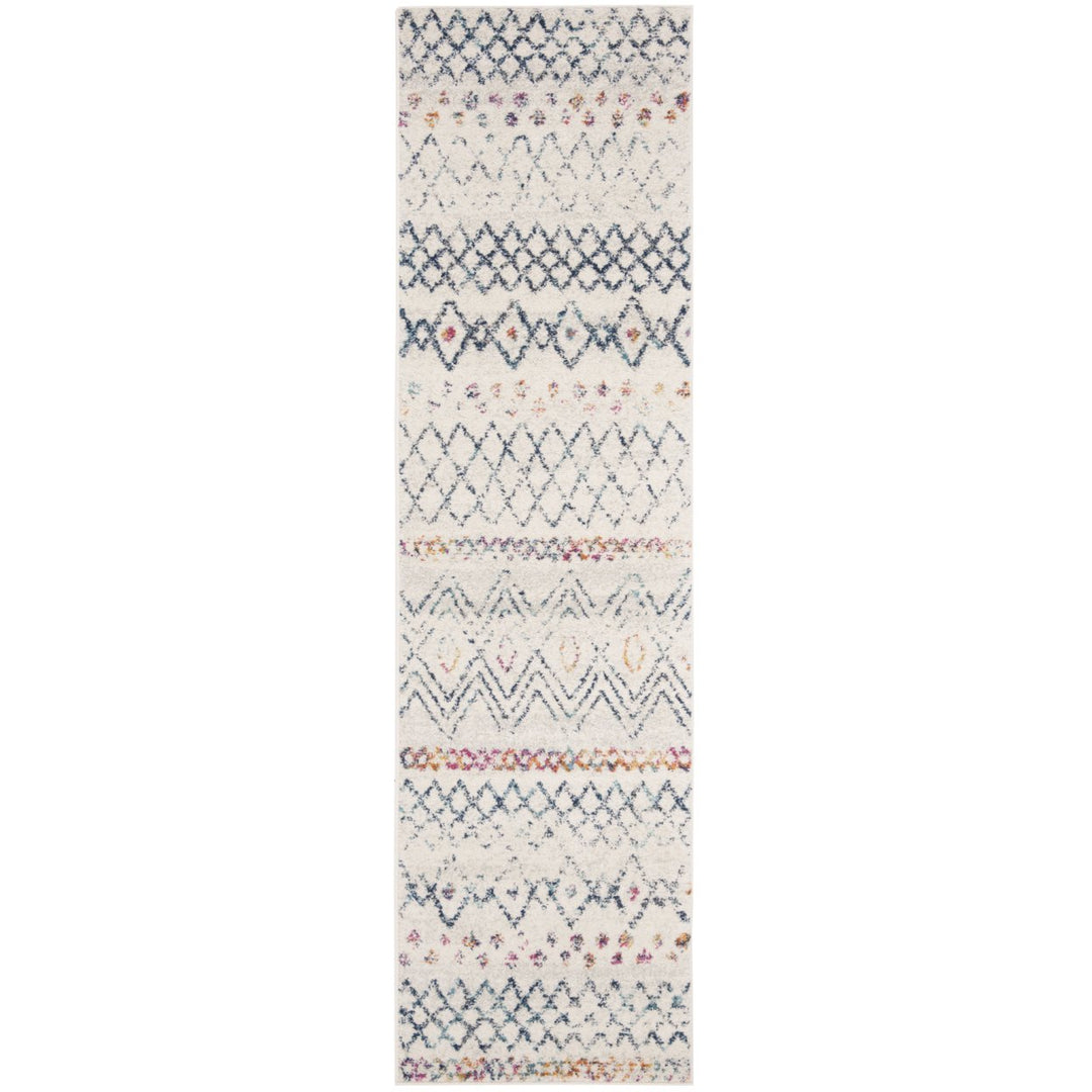 SAFAVIEH Madison Collection MAD798B Ivory / Dark Blue Rug Image 1