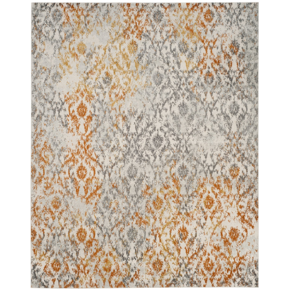 SAFAVIEH Madison Collection MAD608K Cream / Orange Rug Image 2