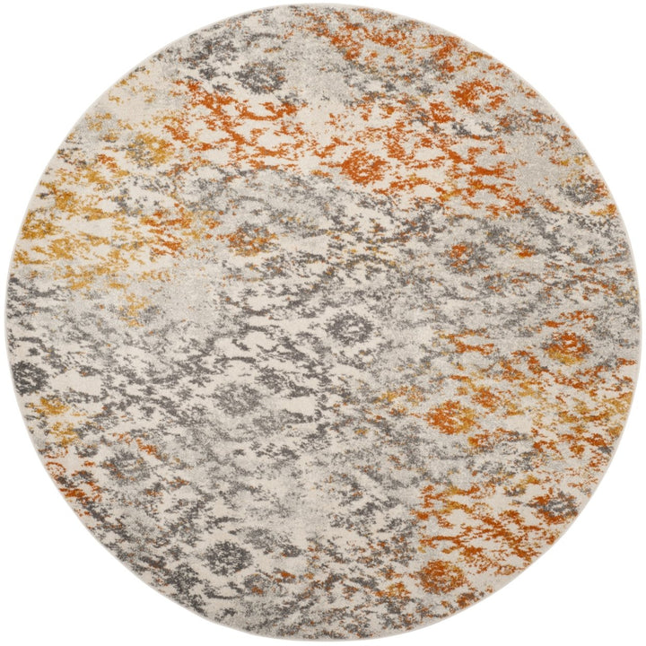 SAFAVIEH Madison Collection MAD608K Cream / Orange Rug Image 5