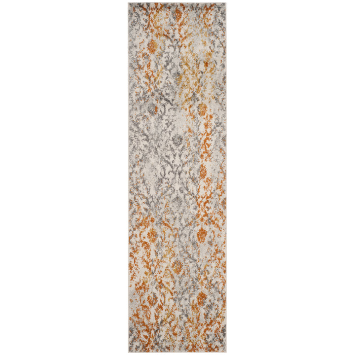 SAFAVIEH Madison Collection MAD608K Cream / Orange Rug Image 3