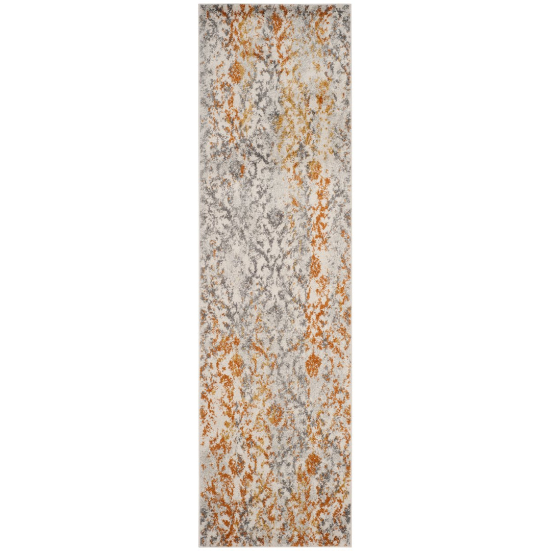 SAFAVIEH Madison Collection MAD608K Cream / Orange Rug Image 1