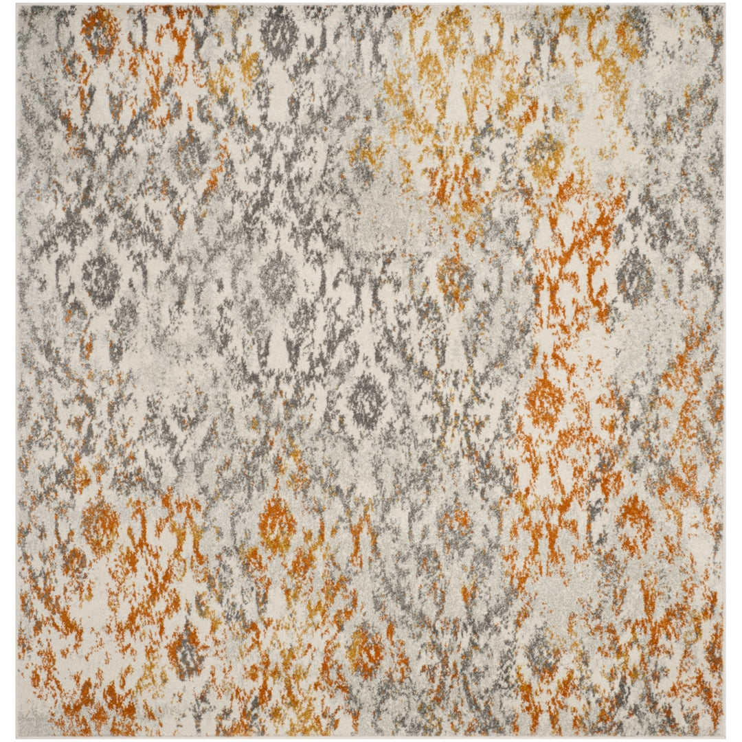 SAFAVIEH Madison Collection MAD608K Cream / Orange Rug Image 6