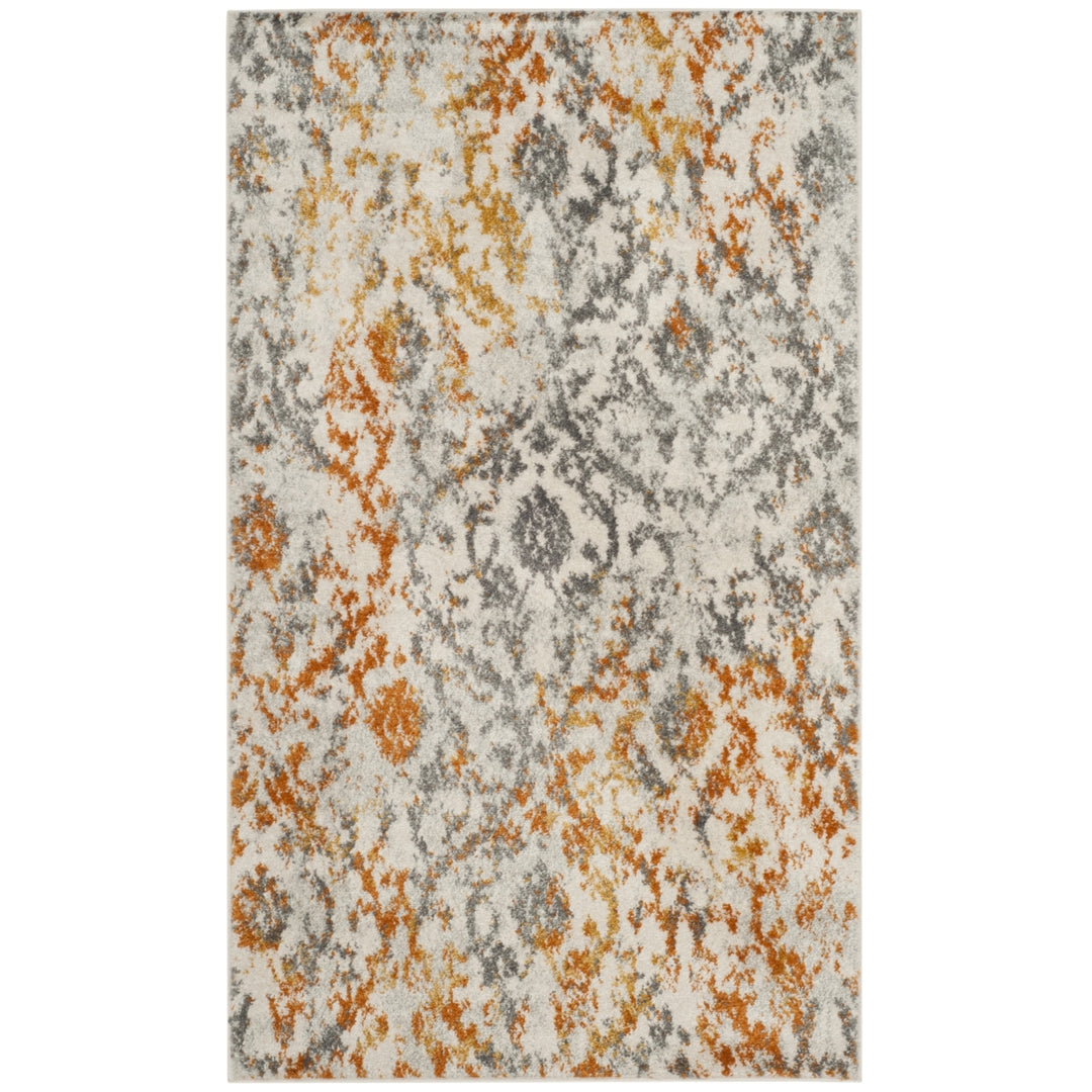 SAFAVIEH Madison Collection MAD608K Cream / Orange Rug Image 4