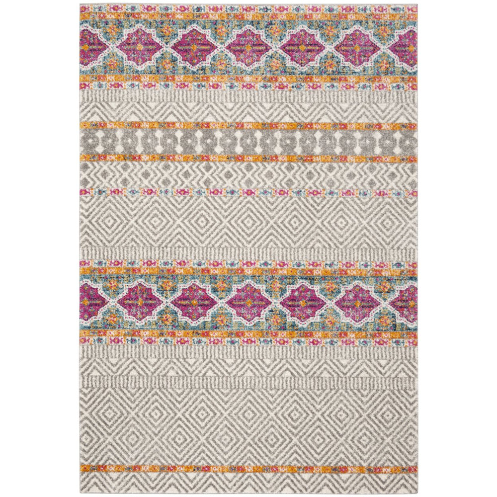 SAFAVIEH Madison Collection MAD614F Grey / Ivory Rug Image 2