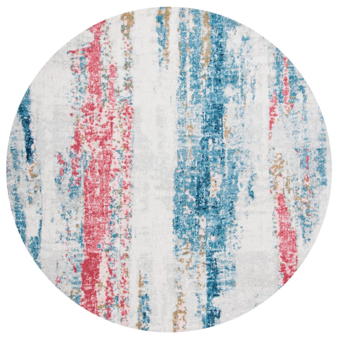 SAFAVIEH Madison Collection MAD640A Ivory / Blue Rug Image 1