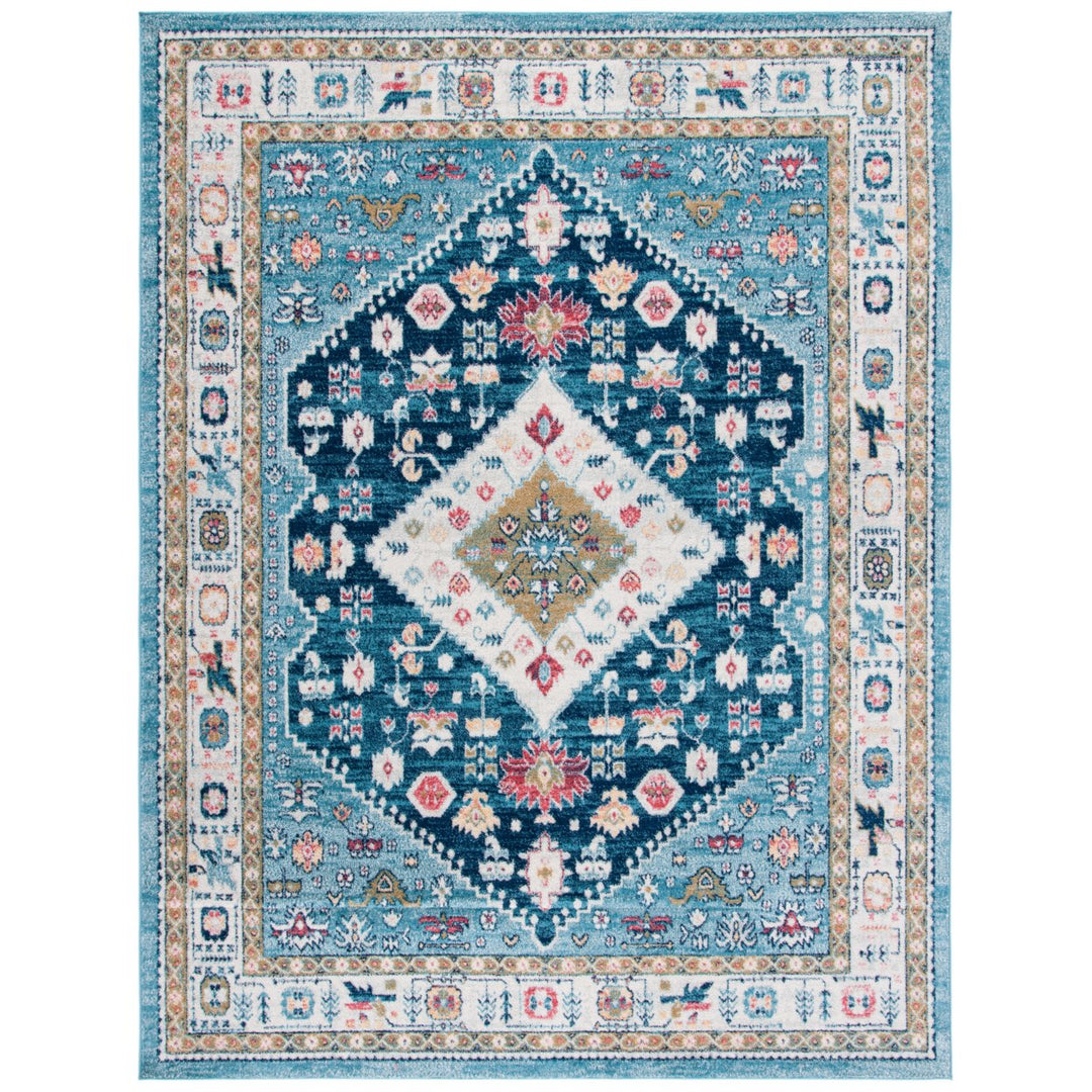 SAFAVIEH Madison Collection MAD670M Light Blue/Ivory Rug Image 1