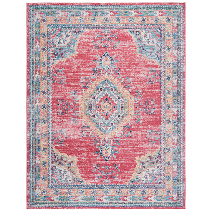 SAFAVIEH Madison MAD658P Orange / Light Blue Rug Image 1