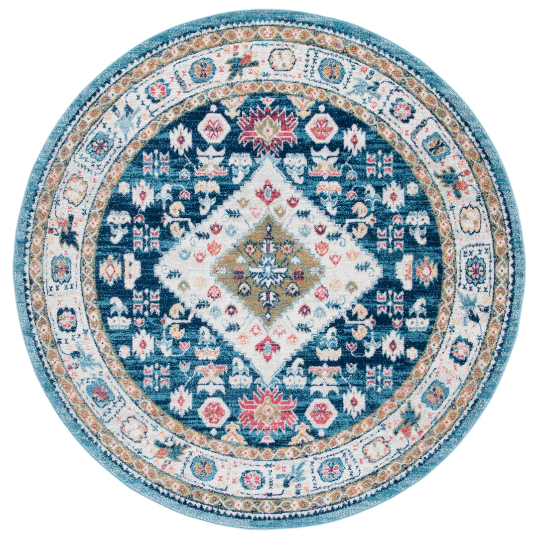 SAFAVIEH Madison Collection MAD670M Light Blue/Ivory Rug Image 4