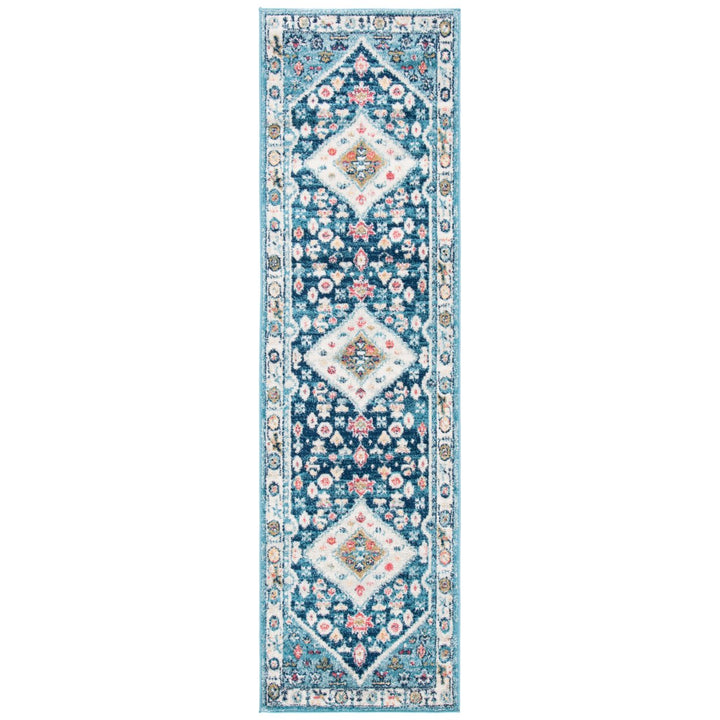 SAFAVIEH Madison Collection MAD670M Light Blue/Ivory Rug Image 1